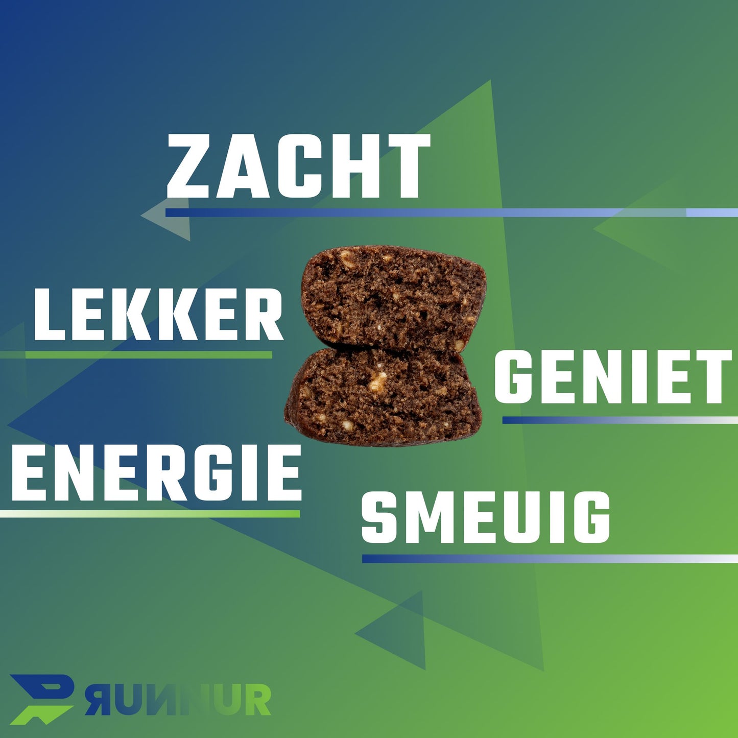 Doorgesneden Marathon Bar met smeuïge binnenkant van dadelpasta en gepofte rijst