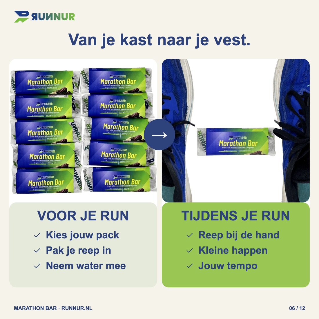 RUNNUR Marathon Bar – voor en tijdens je run
