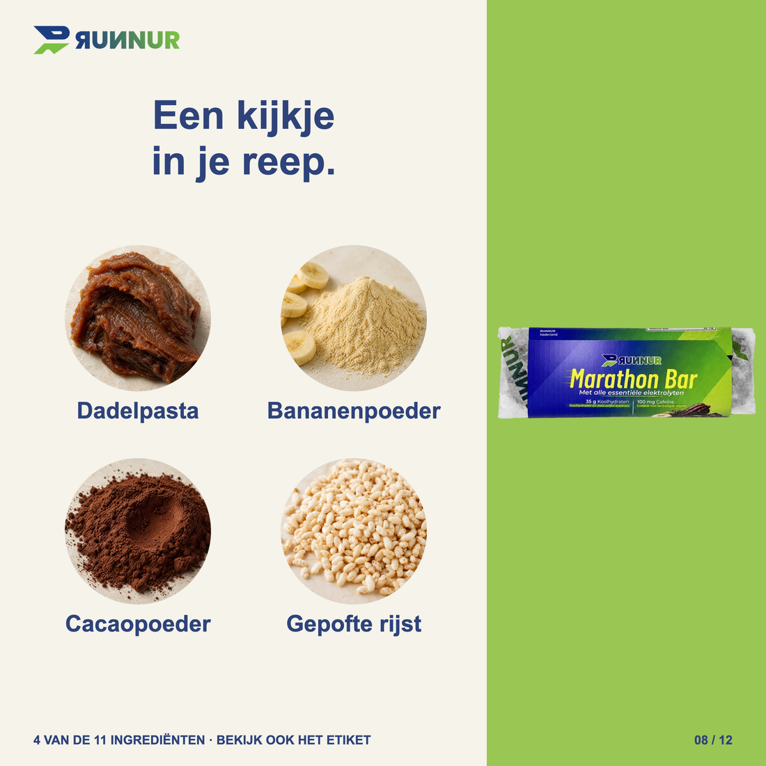 RUNNUR Marathon Bar – ingredienten