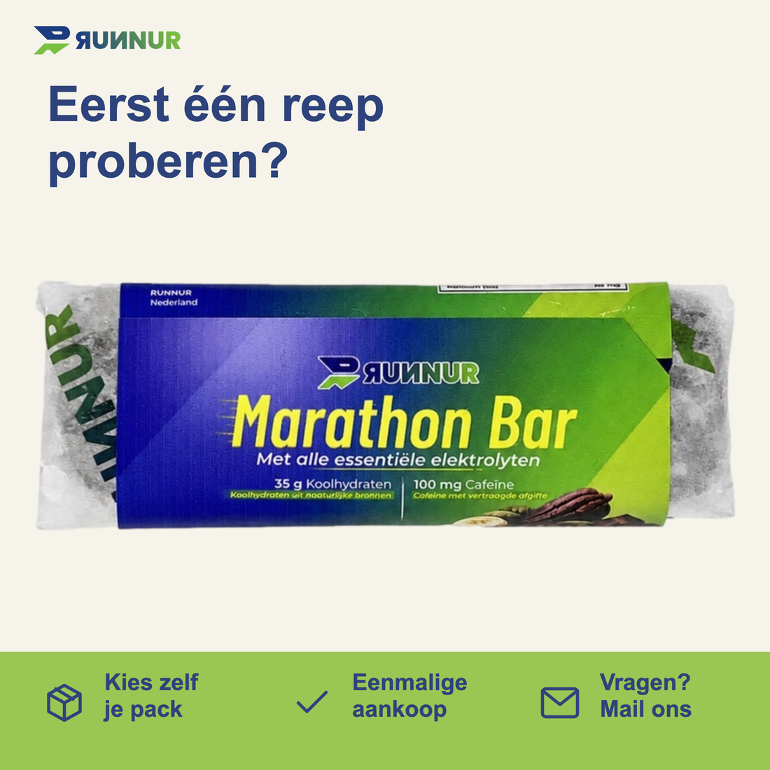 RUNNUR Marathon Bar – begin met een reep
