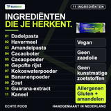 Mobile-first overzicht van alle 11 ingrediënten inclusief cacaopoeder